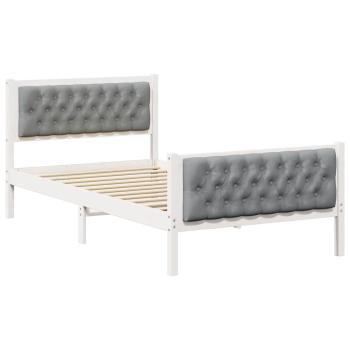 Bettrahmen Hellgrau 100 x 200 cm Massives Kiefernholz