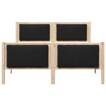 Bettgestell Braun und Schwarz 135 x 190 cm Massivholz Kiefer