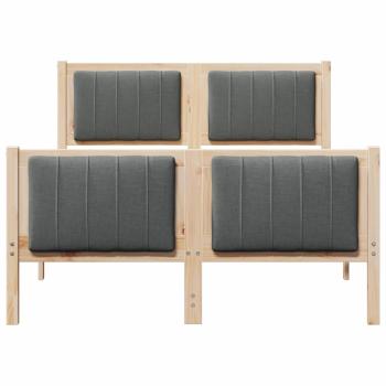 Bettgestell Braun und Dunkelgrau 120 x 190 cm Massivholz Kiefer