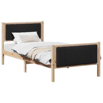 Bettgestell Braun und Schwarz 90 x 200 cm Massivholz Kiefer