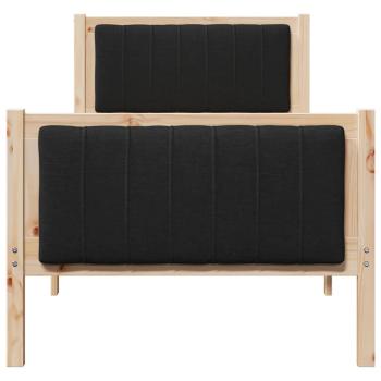 Bettgestell Braun und Schwarz 75 x 190 cm Massivholz Kiefer