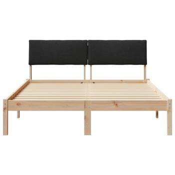 Bettgestell Braun und Schwarz 135 x 190 cm Massivholz Kiefer