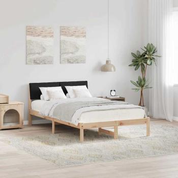ARDEBO.de - Bettgestell Braun und Schwarz 120 x 190 cm Massivholz Kiefer