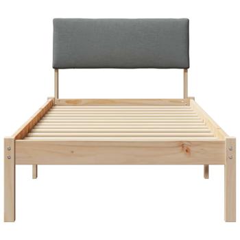 Bettgestell Braun und Dunkelgrau 80 x 200 cm Massivholz Kiefer