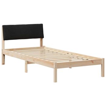 Bettgestell Braun und Schwarz 90 x 190 cm Massivholz Kiefer