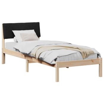 Bettgestell Braun und Schwarz 75 x 190 cm Massivholz Kiefer