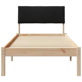 Bettgestell Braun und Schwarz 75 x 190 cm Massivholz Kiefer