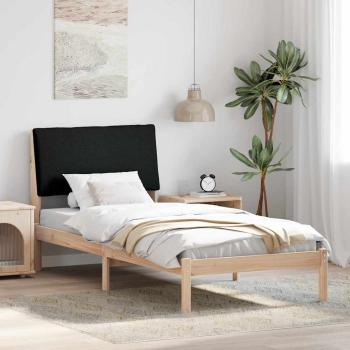 ARDEBO.de - Bettgestell Braun und Schwarz 100 x 200 cm Massivholz Kiefer