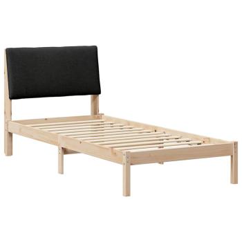 Bettgestell Braun und Schwarz 100 x 200 cm Massivholz Kiefer
