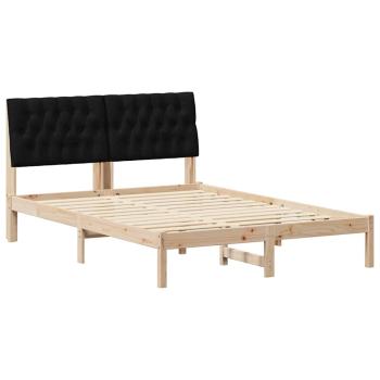 Bettgestell mit gepolstertem Kopfteil Braun 135 x 190 cm