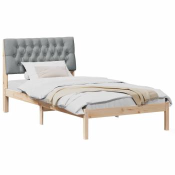 Bettgestell mit gepolstertem Kopfteil Braun 100 x 200 cm