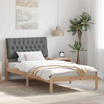 ARDEBO.de - Bettgestell mit gepolstertem Kopfteil Braun 100 x 200 cm