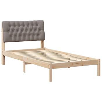 Bettgestell mit gepolstertem Kopfteil Braun 100 x 200 cm