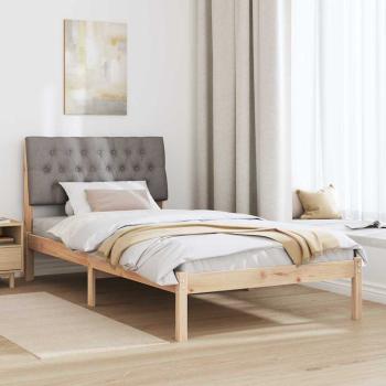 Bettgestell mit gepolstertem Kopfteil Braun 100 x 200 cm