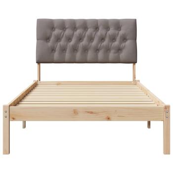 Bettgestell mit gepolstertem Kopfteil Braun 100 x 200 cm