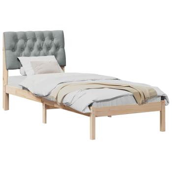 Bettgestell mit gepolstertem Kopfteil Braun 75 x 190 cm