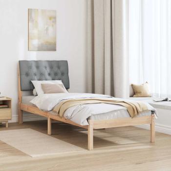 Bettgestell mit gepolstertem Kopfteil Braun 75 x 190 cm
