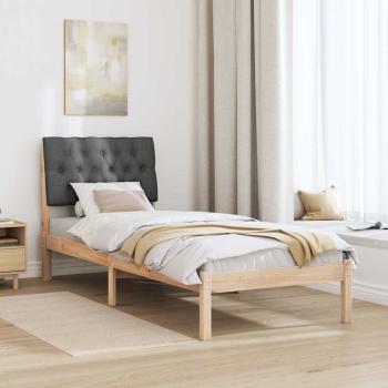 Bettgestell mit gepolstertem Kopfteil Braun 75 x 190 cm