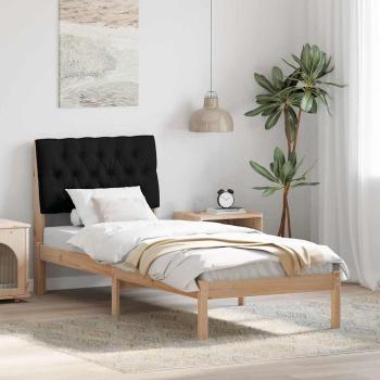 ARDEBO.de - Bettgestell mit gepolstertem Kopfteil Braun 75 x 190 cm
