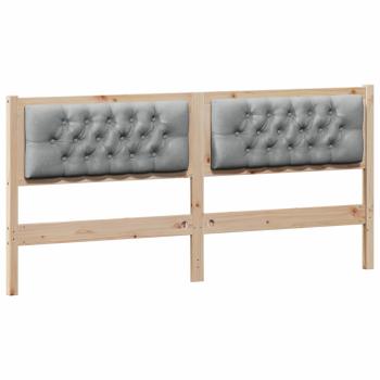 Kopfteil Braun und hellgrau Massivholz Kiefer