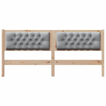 Kopfteil Braun und hellgrau Massivholz Kiefer