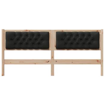 Kopfteil Braun und Schwarz Massivholz Kiefer