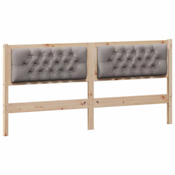Kopfteil Braun und Taupe Massivholz Kiefer