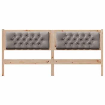 Kopfteil Braun und Taupe Massivholz Kiefer