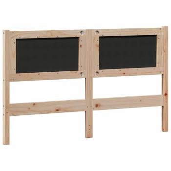 Kopfteil Sonstiges Braun und hellgrau 150 cm Massivholz Kiefer