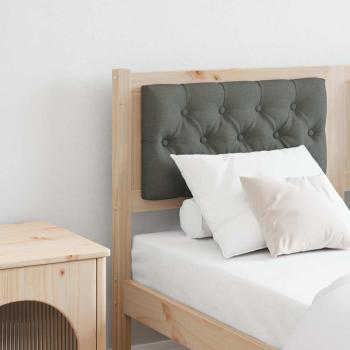 ARDEBO.de - Kopfteil Braun und Dunkelgrau 150 cm Massivholz Kiefer