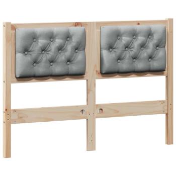Kopfteil Sonstiges Braun und hellgrau 135 cm Massivholz Kiefer