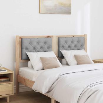 Kopfteil Sonstiges Braun und hellgrau 120 cm Massivholz Kiefer