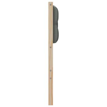 Kopfteil Braun und Dunkelgrau 120 cm Massivholz Kiefer