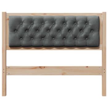 Kopfteil Braun und Dunkelgrau 100 cm Massivholz Kiefer