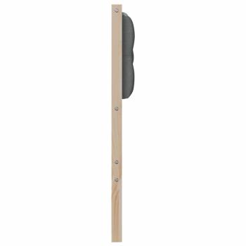 Kopfteil Braun und Dunkelgrau 100 cm Massivholz Kiefer
