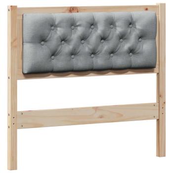 Kopfteil Sonstiges Braun und hellgrau 90 cm Massivholz Kiefer