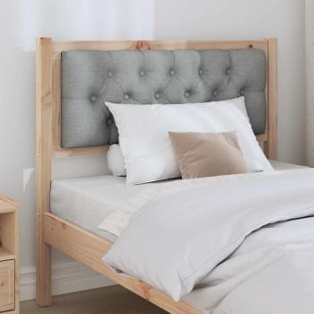 Kopfteil Sonstiges Braun und hellgrau 90 cm Massivholz Kiefer