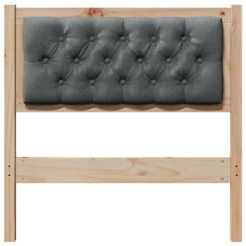 Kopfteil Sonstiges Braun und Dunkelgrau 80 cm Massivholz Kiefer
