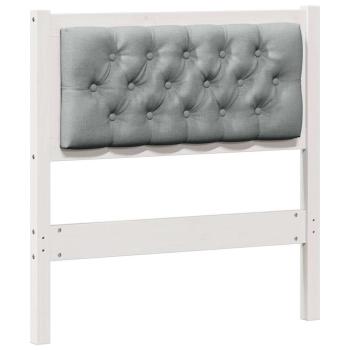Kopfteil Sonstiges Weiß und Hellgrau 80 cm Massivholz Kiefer