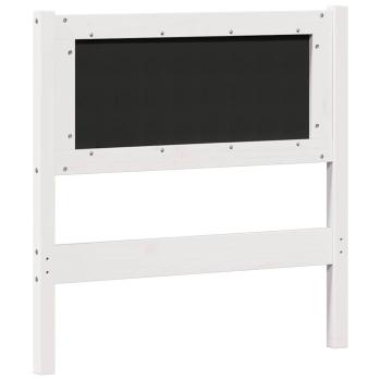 Kopfteil Sonstiges Weiß und Hellgrau 75 cm Massivholz Kiefer