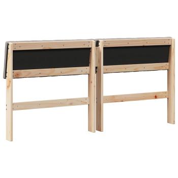 Gepolstertes Kopfteil Taupe 150 cm Massives Kiefernholz