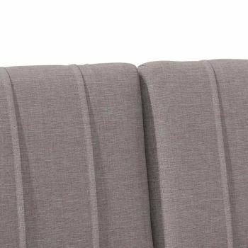Gepolstertes Kopfteil Taupe 150 cm Massives Kiefernholz