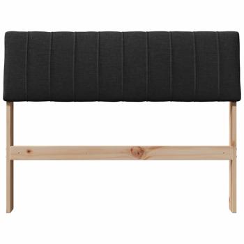 Gepolstertes Kopfteil Schwarz 100 cm Massives Kiefernholz