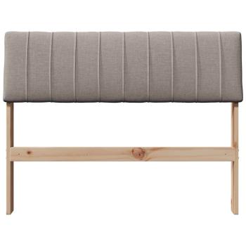 Gepolstertes Kopfteil Taupe 100 cm Massives Kiefernholz