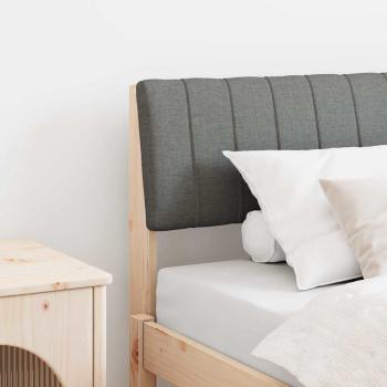 ARDEBO.de - Gepolstertes Kopfteil Dunkelgrau 90 cm Massives Kiefernholz