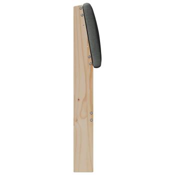 Gepolstertes Kopfteil Dunkelgrau 90 cm Massives Kiefernholz