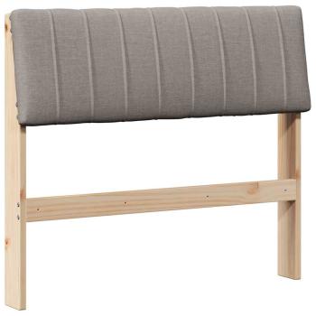 Gepolstertes Kopfteil Taupe 90 cm Massives Kiefernholz