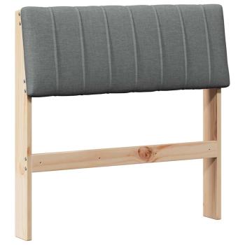 Gepolstertes Kopfteil Dunkelgrau 80 cm Massives Kiefernholz