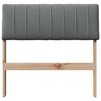 Gepolstertes Kopfteil Dunkelgrau 80 cm Massives Kiefernholz