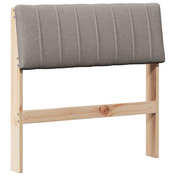Gepolstertes Kopfteil Taupe 80 cm Massives Kiefernholz